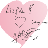 tekst en hart door johnny de mol voor zijn rett-e-ke-tet magnolia bij buitengoed de gaard geplant tijdens zijn verblijf in het vierseizoenenhuisje